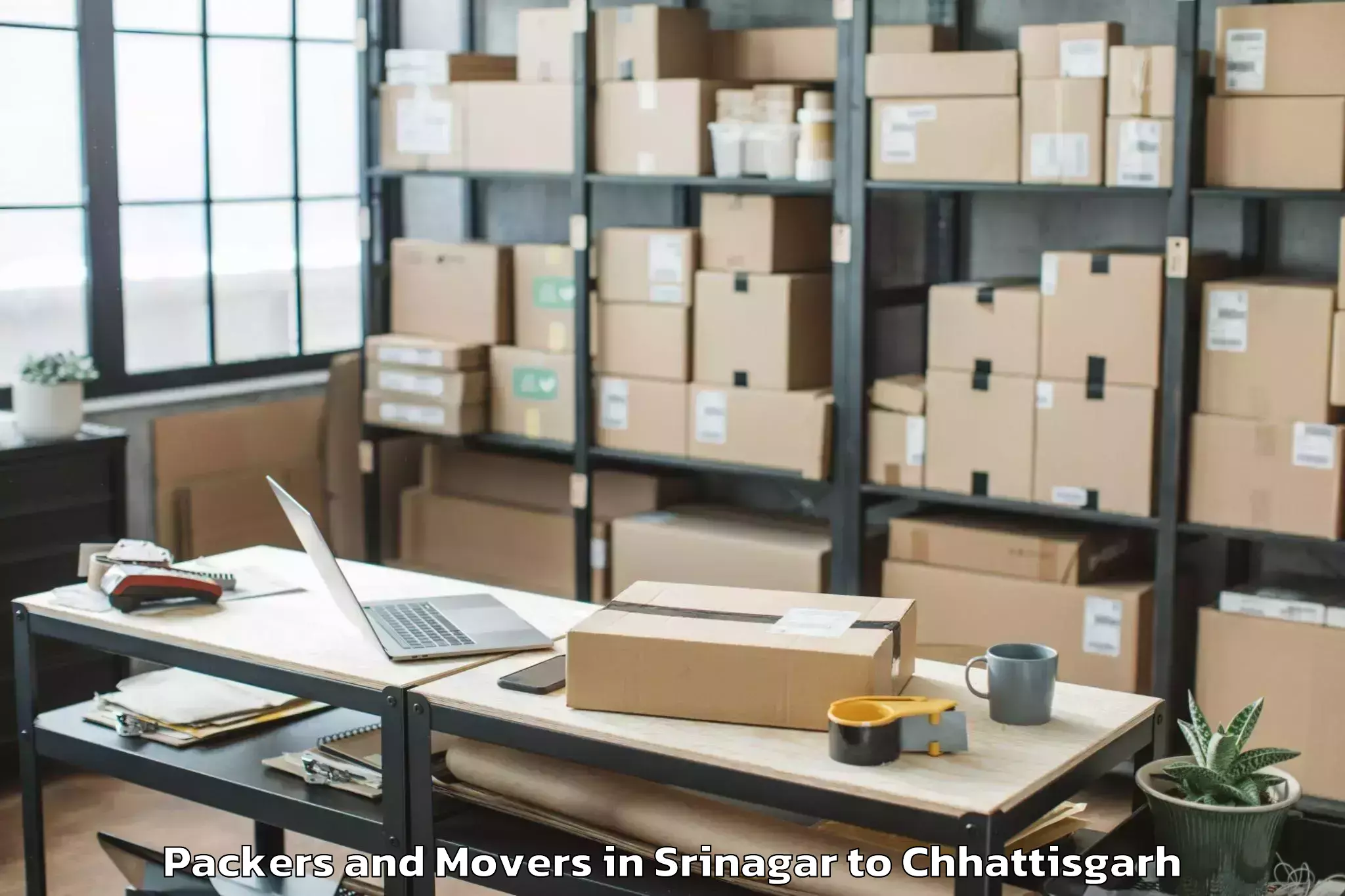 Reliable Srinagar to Sukma Packers And Movers